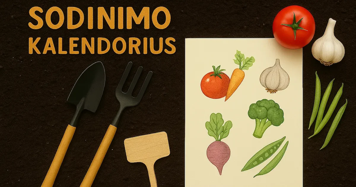 Sodinimo kalendorius su daržovių ciklu