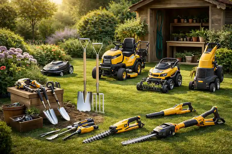 Rankiniai sodo įrankiai ir vejos technika sode 