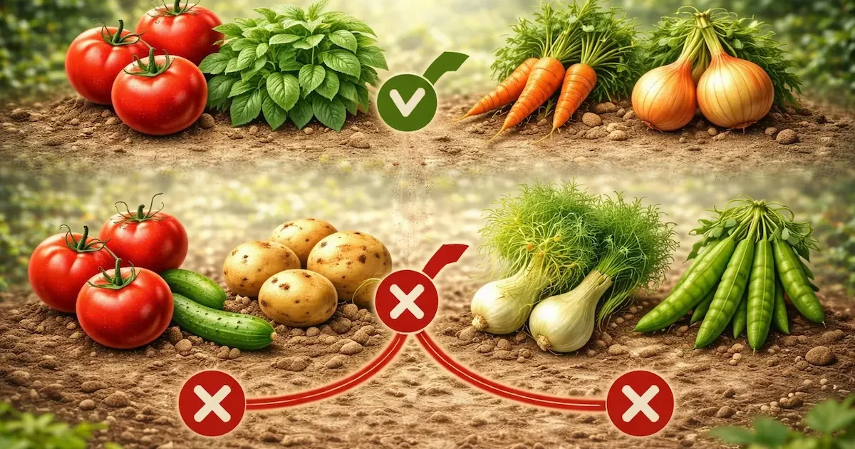 Augalų kaimynystės schema: kas dera darže ir kokių derinių vengti